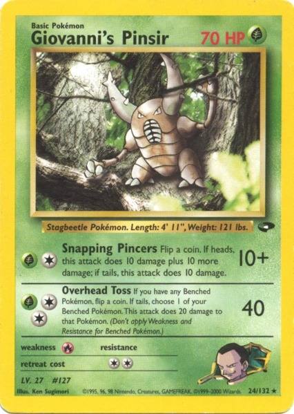 Giovanni's Pinsir (24/132) [Gym Challenge Unlimited] Pokémon