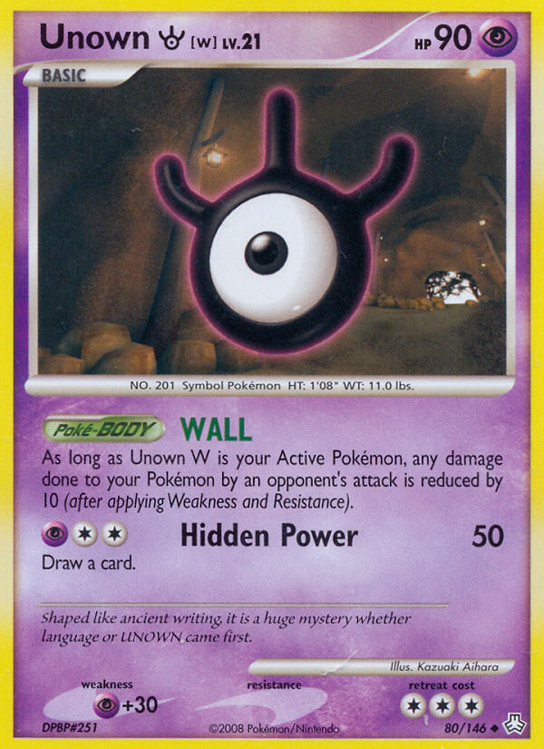 Unown W (80/146) [Diamond & Pearl: Legends Awakened] Pokémon