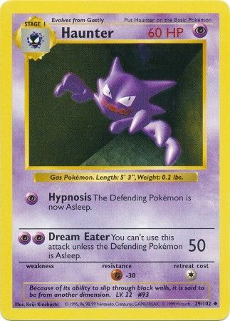 Haunter (29/102) [Base Set Shadowless Unlimited] Pokémon