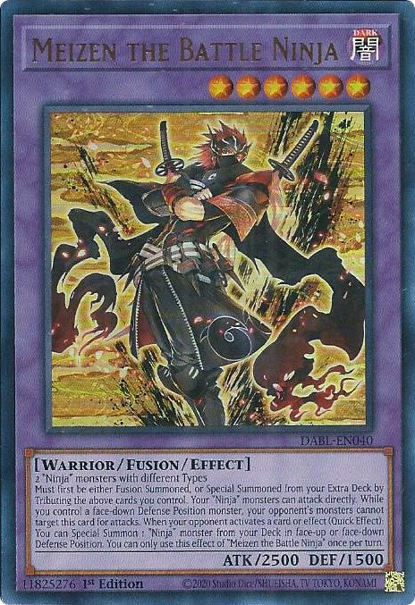 Meizen the Battle Ninja [DABL-EN040] Ultra Rare Yu-Gi-Oh!