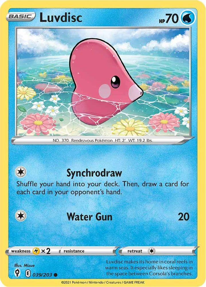 Luvdisc (039/203) [Sword & Shield: Evolving Skies] Pokémon