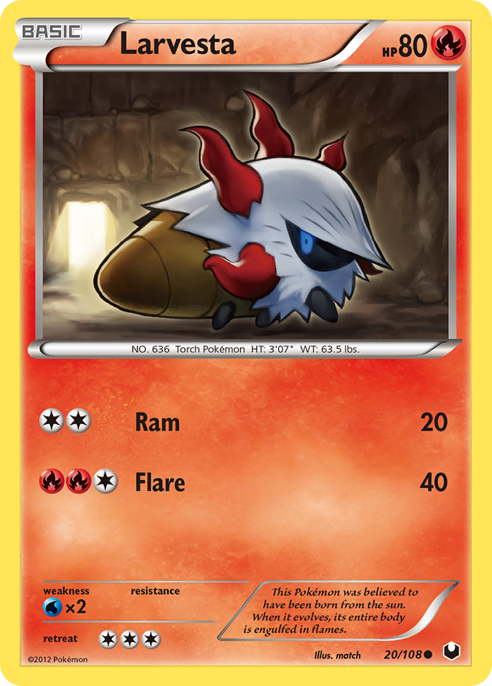 Larvesta (20/108) [Black & White: Dark Explorers] Pokémon
