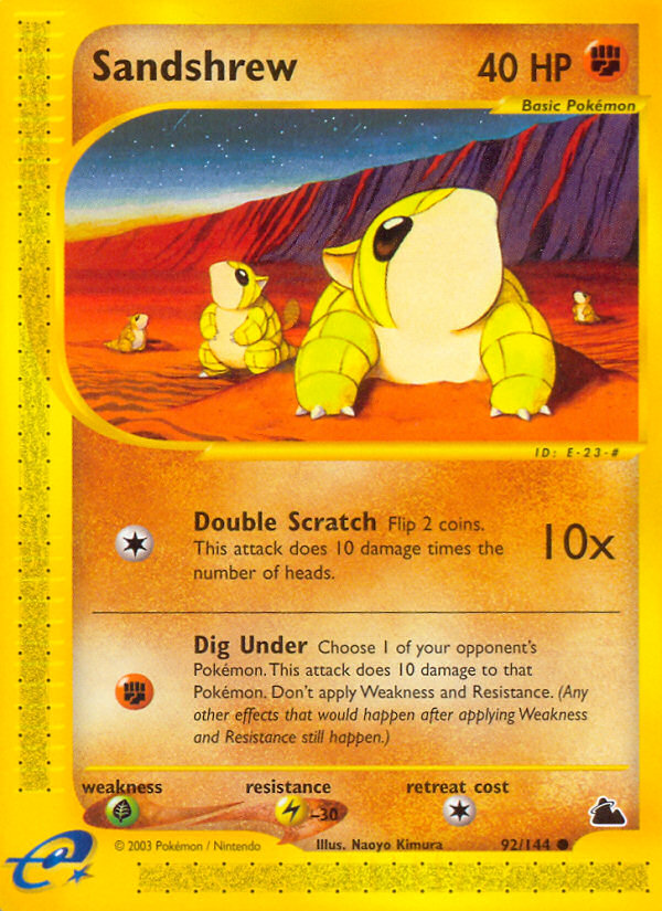 Sandshrew (92/144) [Skyridge] Pokémon