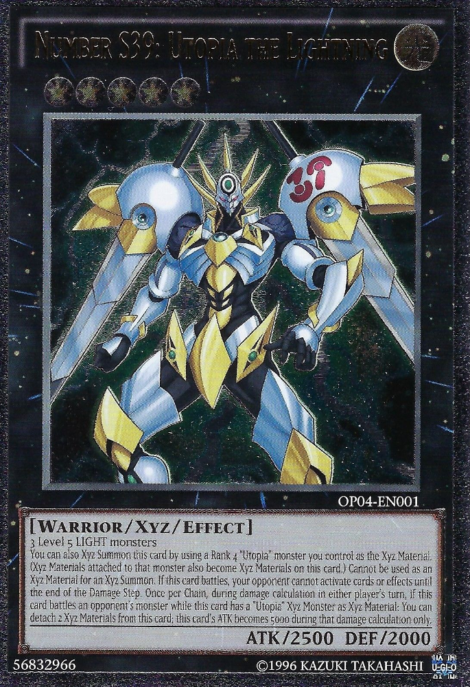 Number S39: Utopia the Lightning [OP04-EN001] Ultimate Rare Yu-Gi-Oh!