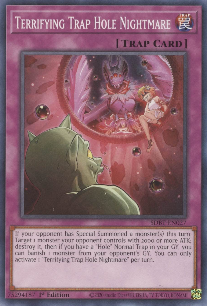 Terrifying Trap Hole Nightmare [SDBT-EN027] Common Yu-Gi-Oh!