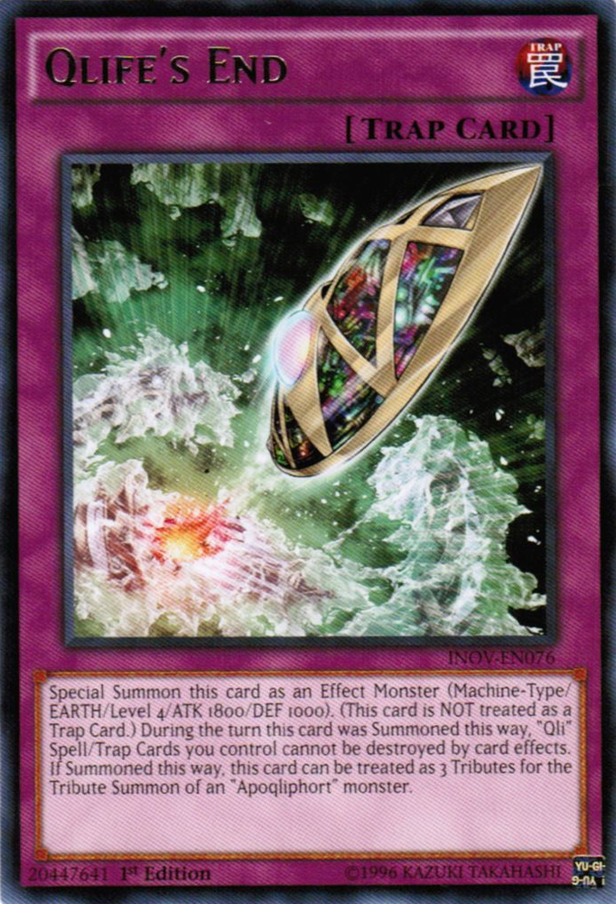 Qlife's End [INOV-EN076] Rare Yu-Gi-Oh!