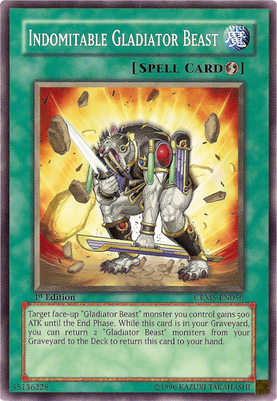 Indomitable Gladiator Beast [CRMS-EN056] Common Yu-Gi-Oh!