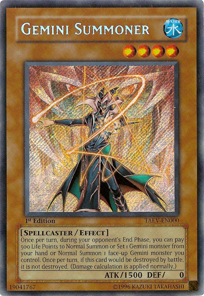 Gemini Summoner [TAEV-EN000] Secret Rare Yu-Gi-Oh!
