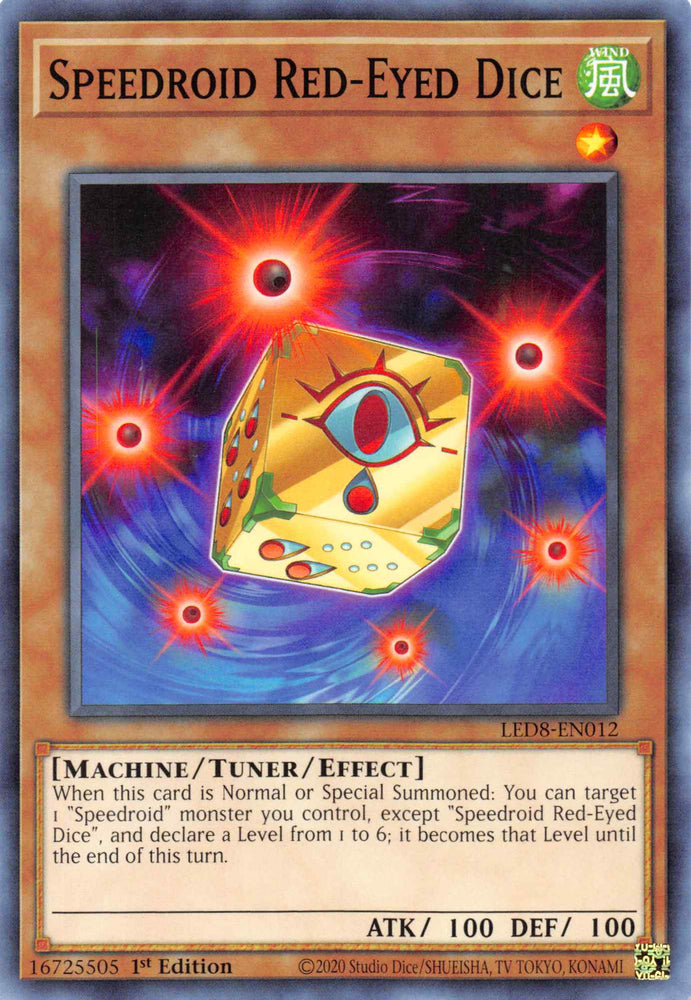 Speedroid Red-Eyed Dice [LED8-EN012] Common Yu-Gi-Oh!