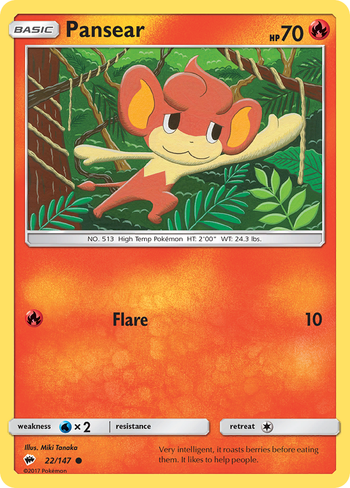 Pansear (22/147) [Sun & Moon: Burning Shadows] Pokémon