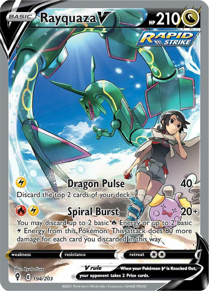 Rayquaza V (194/203) [Sword & Shield: Evolving Skies] Pokémon