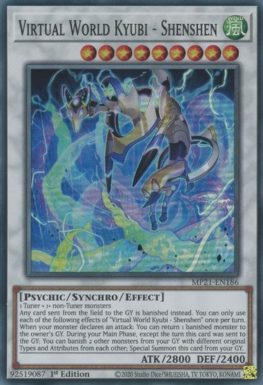 Virtual World Kyubi - Shenshen [MP21-EN186] Super Rare Yu-Gi-Oh!