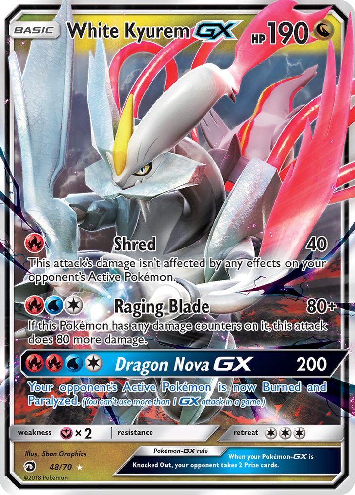 White Kyurem GX (48/70) [Sun & Moon: Dragon Majesty] Pokémon