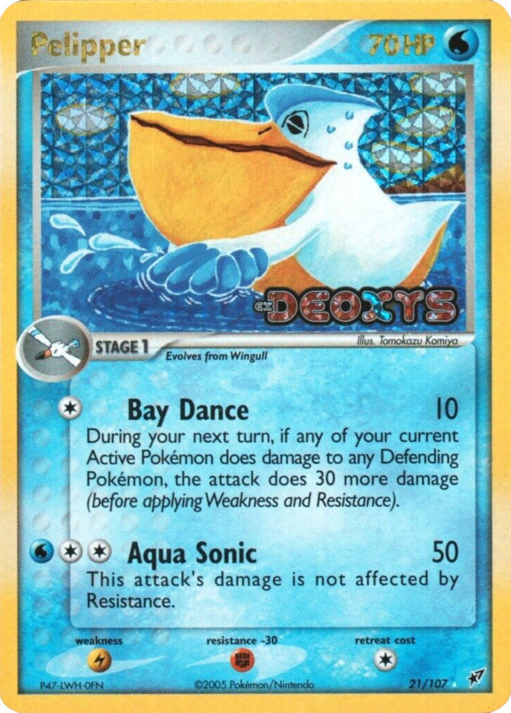 Pelipper (21/107) (Stamped) [EX: Deoxys] Pokémon