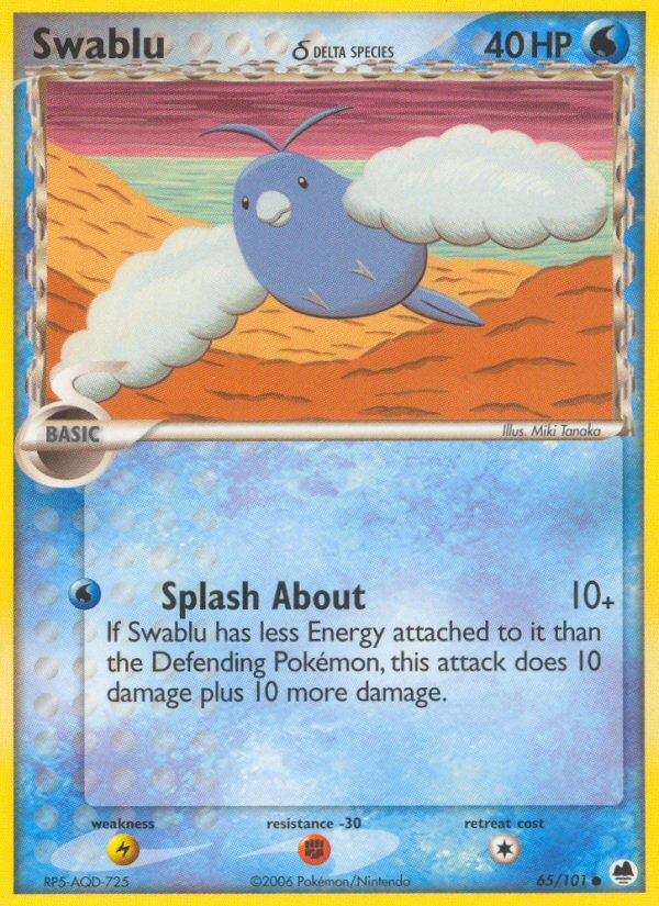 Swablu (65/101) (Delta Species) [EX: Dragon Frontiers] Pokémon