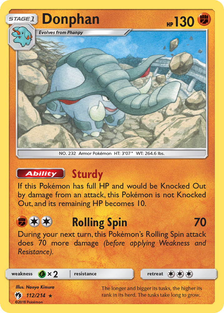 Donphan (112/214) [Sun & Moon: Lost Thunder] Pokémon