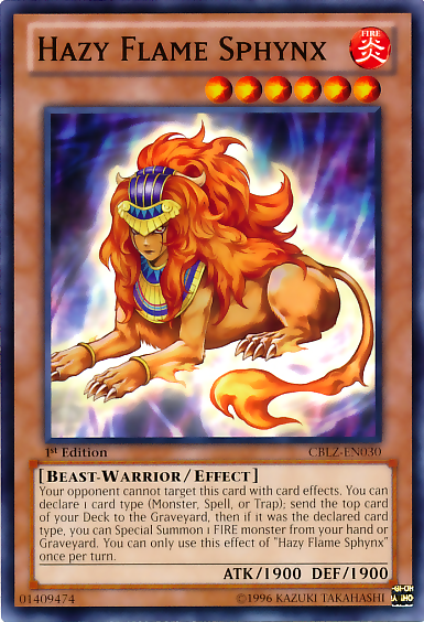 Hazy Flame Sphynx [CBLZ-EN030] Common - Yugioh Cards For Your TCG Needs!