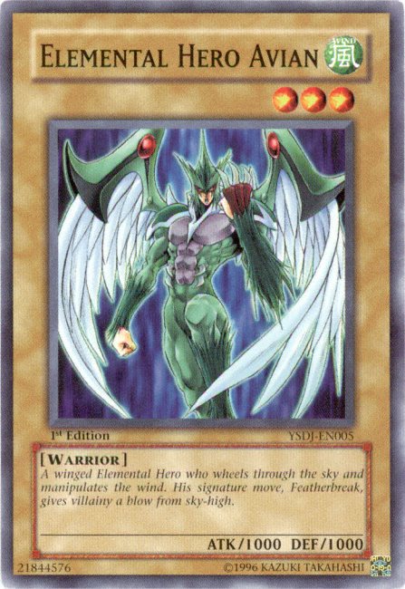 Elemental HERO Avian [YSDJ-EN005] Common Yu-Gi-Oh!