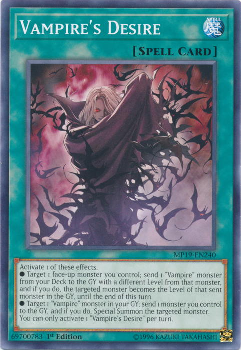 Vampire's Desire [MP19-EN240] Common Yu-Gi-Oh!