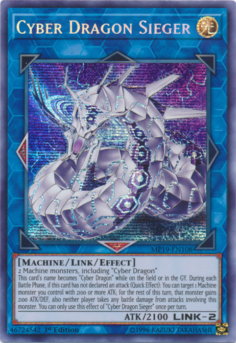 Cyber Dragon Sieger [MP19-EN108] Prismatic Secret Rare Yu-Gi-Oh!