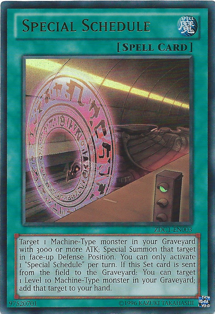 Special Schedule [ZDC1-EN003] Ultra Rare Yu-Gi-Oh!