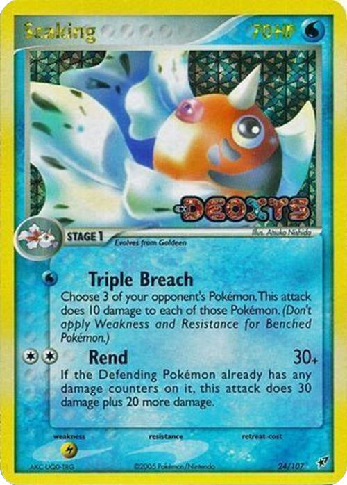 Seaking (24/107) (Stamped) [EX: Deoxys] Pokémon