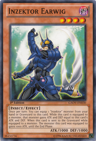 Inzektor Earwig [GAOV-EN030] Common - Yugioh Cards For Your TCG Needs!