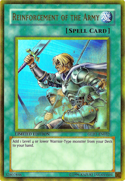 Reinforcement of the Army [GLD1-EN032] Gold Rare Yu-Gi-Oh!