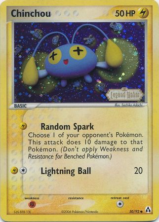 Chinchou (50/92) (Stamped) [EX: Legend Maker] Pokémon