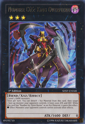 Number C65: King Overfiend [SHSP-EN048] Rare Yu-Gi-Oh!