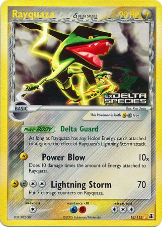 Rayquaza (13/113) (Delta Species) (Stamped) [EX: Delta Species] Pokémon