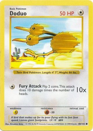 Doduo (48/102) [Base Set Shadowless Unlimited] Pokémon