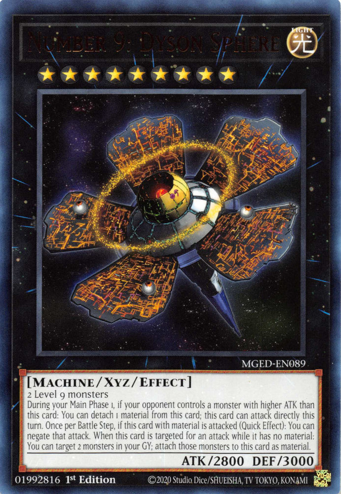 Number 9: Dyson Sphere [MGED-EN089] Rare Yu-Gi-Oh!