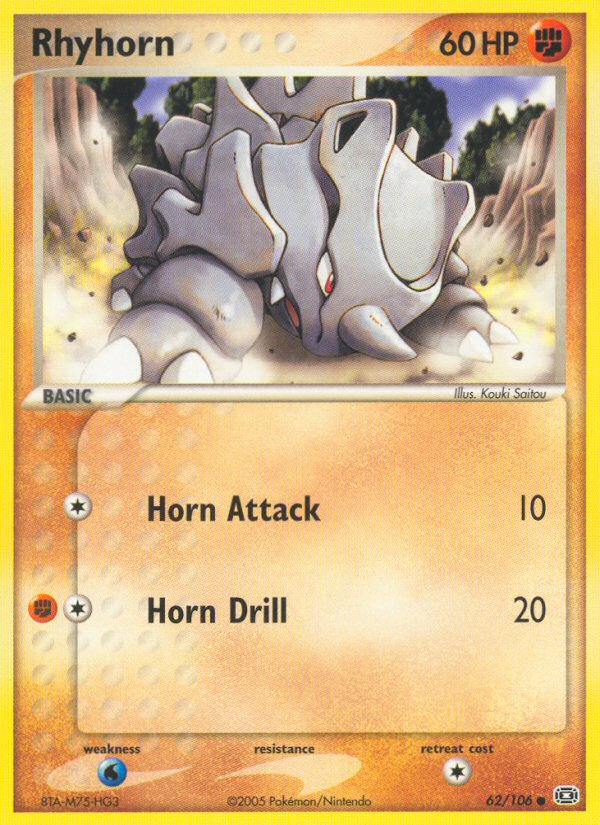 Rhyhorn (62/106) [EX: Emerald] Pokémon