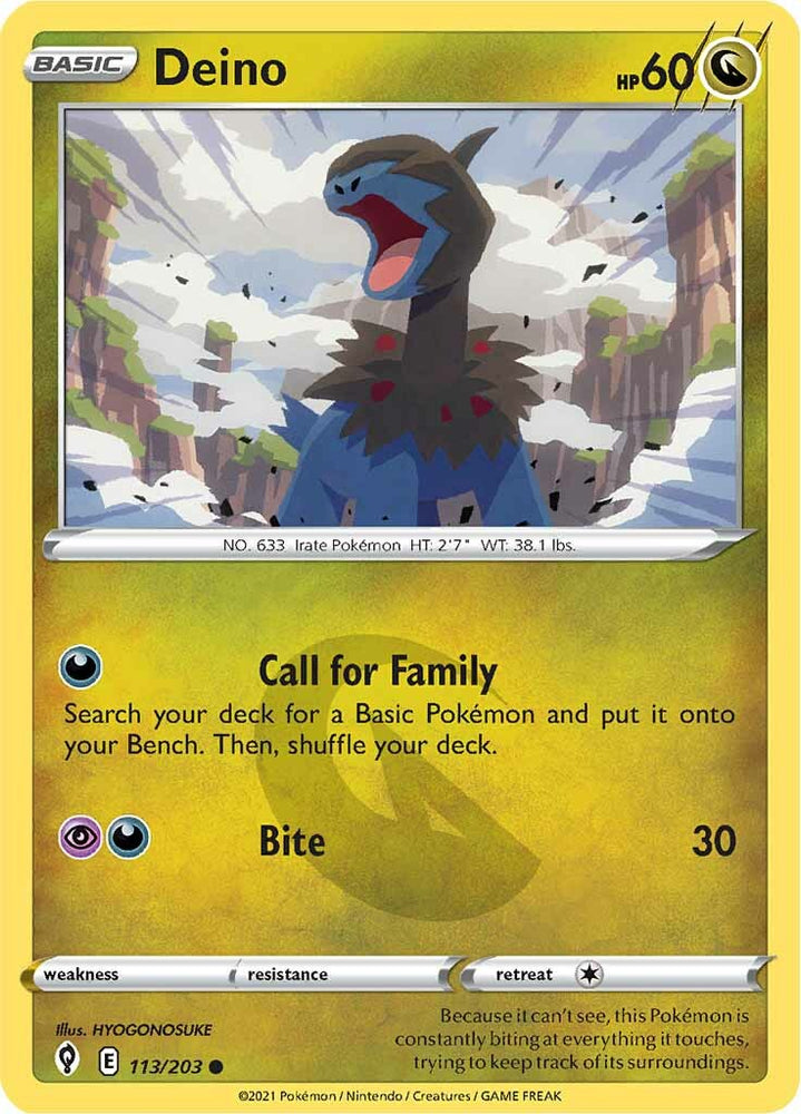 Deino (113/203) [Sword & Shield: Evolving Skies] Pokémon