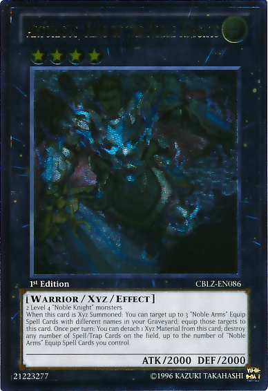 Artorigus, King of the Noble Knights [CBLZ-EN086] Ultimate Rare Yu-Gi-Oh!