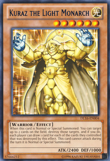 Kuraz the Light Monarch (Blue) [DL16-EN004] Rare Yu-Gi-Oh!