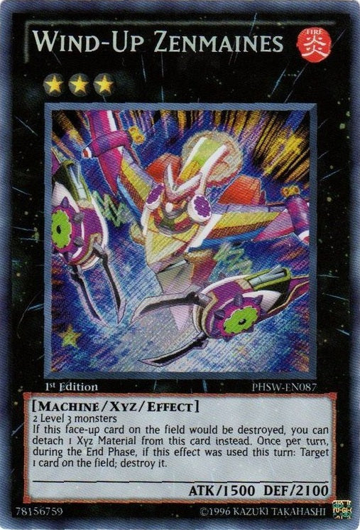Wind-Up Zenmaines [PHSW-EN087] Secret Rare Yu-Gi-Oh!