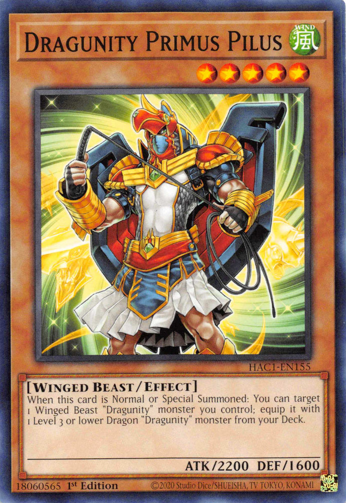 Dragunity Primus Pilus [HAC1-EN155] Common Yu-Gi-Oh!
