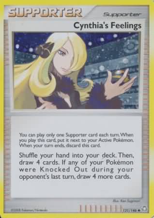 Cynthia's Feelings (131/146) (Cosmos Holofoil) [Diamond & Pearl: Legends Awakened] Pokémon
