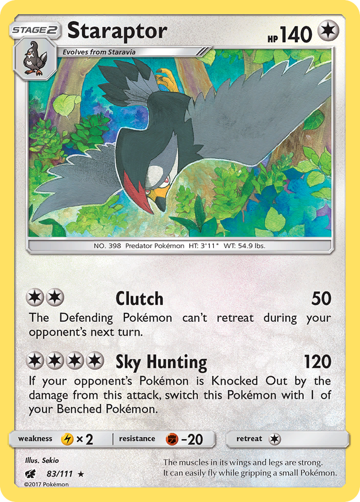Staraptor (83/111) [Sun & Moon: Crimson Invasion] Pokémon