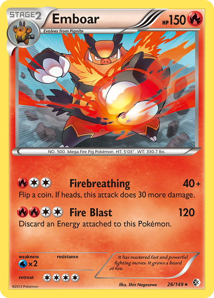 Emboar (26/149) [Black & White: Boundaries Crossed] Pokémon