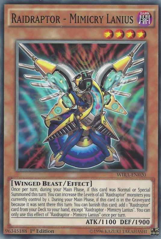 Raidraptor - Mimicry Lanius [WIRA-EN020] Common Yu-Gi-Oh!