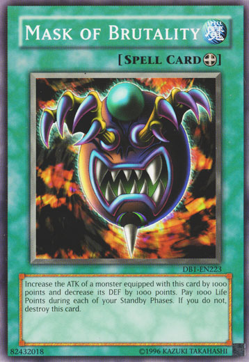 Mask of Brutality [DB1-EN223] Common Yu-Gi-Oh!