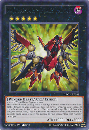 Raidraptor - Blaze Falcon [CROS-EN048] Rare Yu-Gi-Oh!