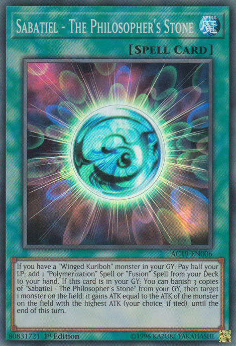 Sabatiel - The Philosopher's Stone [AC19-EN006] Super Rare Yu-Gi-Oh!