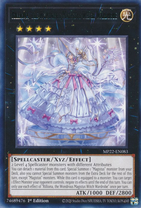 Rilliona, the Wondrous Magistus Witch Wardrobe [MP22-EN083] Rare Yu-Gi-Oh!