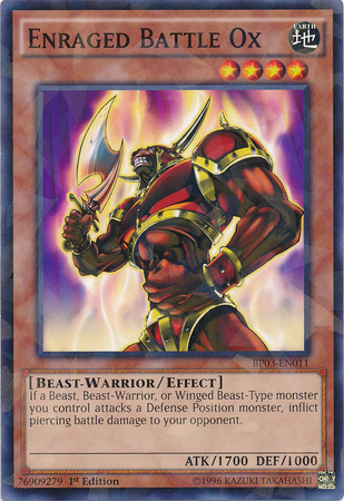 Enraged Battle Ox [BP03-EN011] Shatterfoil Rare Yu-Gi-Oh!