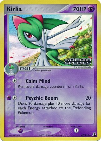 Kirlia (47/113) (Stamped) [EX: Delta Species] Pokémon