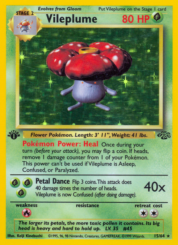 Vileplume (15/64) [Jungle 1st Edition] Pokémon